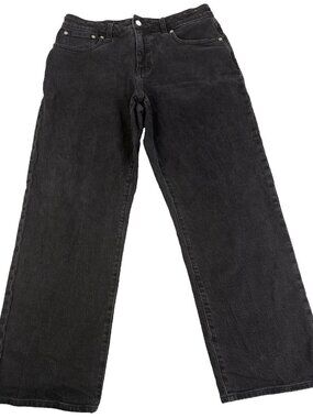 Madewell Curvy ‘90s Straight Jeans Women’s 31 Petite Comfort Stretch Black 32x28